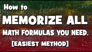 How to memorize math formulas easiest way by mathOgenius [upl. by Ehtyaf486]