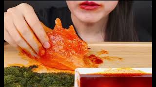 ASMR Raw salmon mukbang with the worlds spiciest sauce  part 3 asmrmukbang 🍣 [upl. by Mizuki]