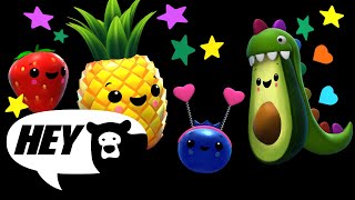 Hey Bear Sensory  Partytime  Avocadosaurus and Pineapple First Track From Our Next Video [upl. by Asilenna943]