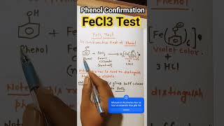 What is FeCl3 Test phenol  Confirmatory test of phenol organicchemistry [upl. by Deraj194]