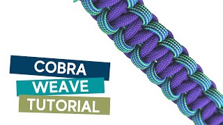 HOW TO DO A COBRA WEAVE SOLOMON BAR PARACORD TUTORIAL [upl. by Rese331]