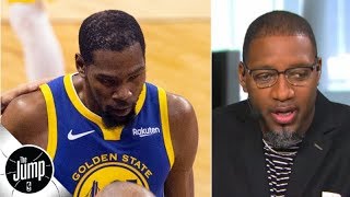 When Kevin Durant tried to be himself in Game 5 it led to his injury  Tracy McGrady  The Jump [upl. by Nisa746]