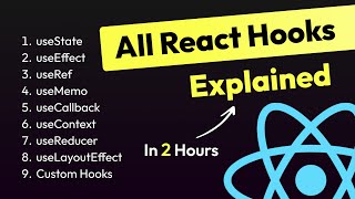 All React Hooks Explained in 2 Hours  Complete React Hooks Tutorial with Example 2024 [upl. by Haelam]