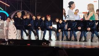 161119 EXO and Seventeen react to Netizen Choice award VCR  Melon Music Award [upl. by Collis]