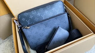 UNBOXING Louis vuitton trio messenger bag M69443 Best seller LV bag [upl. by Ahseat205]