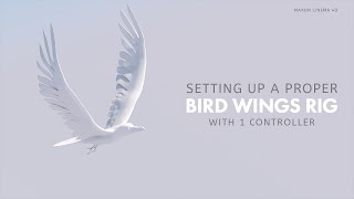 Cinema 4D  Setting up a Proper bird wings Rig  1 controller for animation [upl. by Storm933]