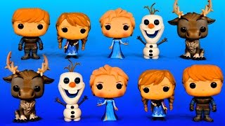 Frozen Funko Pop Complete Set Surprise Vinyl Toys Elsa Anna Olaf Sven Kristoff Figures [upl. by Rofotsirk]