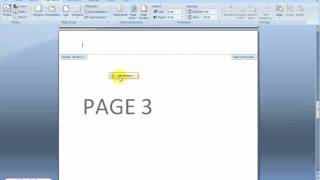 How to start header and footer from page 3  Word 2007 [upl. by Yltneb]