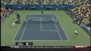 Roger Federer Between The Legs Shot vs Dabul  Us Open 2010  Tweener [upl. by Dennie]