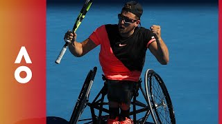 Dylan Alcott celebrates fourth consecutive Championship  Australian Open 2018 [upl. by Heinrik999]