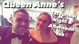 HISTORIC Cunard’s Queen Anne FIRST Afternoon tea and FORMAL Night [upl. by Malek]