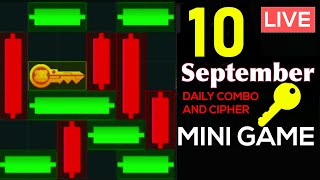 Hamster kombat minigame September 10 todays minigame  Daily Ciphermini game September 10 part one [upl. by Mosi]