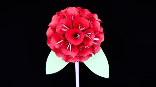 How to make Rhododendron flower with paper । Sabisa Art and Crafts [upl. by Bertine317]