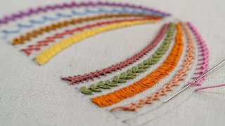 10 Decorative Stitches  Embroidery Learning Tutorials for Beginners [upl. by Erickson887]