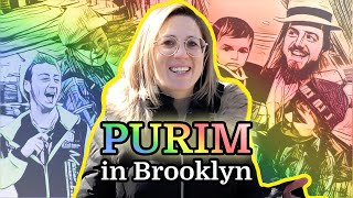 Purim in Brooklyn Costumes Food Drinking [upl. by Toma]