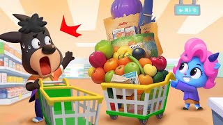 Shopping at the Supermarket  Educational Cartoons for Kids  Police Cartoon  Sheriff Labrador [upl. by Fleisher]