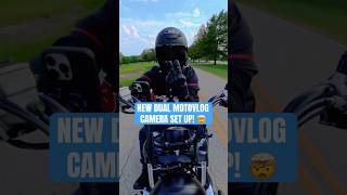 How To Use a Dual MotoVlog Camera Setup When Riding 📷 shorts motovlog biker motorcycle [upl. by Nairrot]