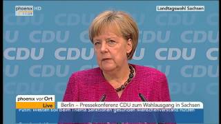 Landtagswahl Sachsen Pressekonferenz der CDU zum Wahlergebnis am 01092014 [upl. by Ecirtnas]