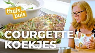 Courgettekoekjes maken  ThuisKoken [upl. by Aizti778]