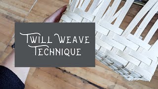 Beginner Basket Weaving Technique Twill Weave [upl. by Hcire]