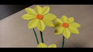 origami flowers  daisy  how to make [upl. by Gasser]