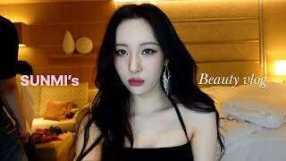 선미 메이크업부터 스킨케어까지 한 눈에 보기👀  마닐라 호텔 수영장룩🎀  SUNMIS BEAUTY VLOG [upl. by Georglana383]