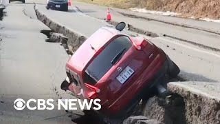 Aftershocks continue in Japan after deadly New Years Day earthquakes [upl. by Cowden417]