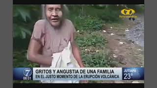 Familia graba impactante video del momento de la erupción [upl. by Trisha184]