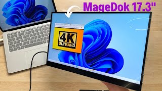 MageDok 173quot Portable Monitor Review  4K Goodness [upl. by Aissatan]