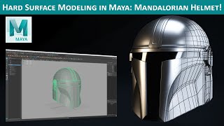 Maya Hard Surface Modeling  Mandalorian Helmet [upl. by Plumbo]