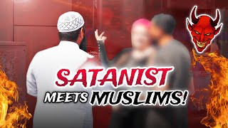 😈🔥 Satanist meets Muslims and Shocks them with her faith❗UK 🇬🇧 [upl. by Elatsyrc]