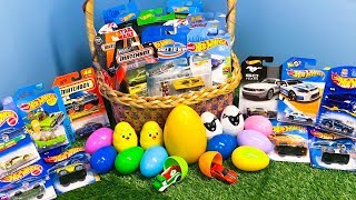 Hot Wheels Matchbox Easter Egg Surprise Toy Car Basket [upl. by Ennadroj]