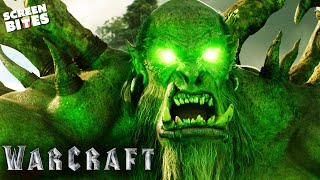 Battle Between Chiefs Guldan vs Durotan Makgora  Warcraft 2016  Screen Bites [upl. by Annazus440]