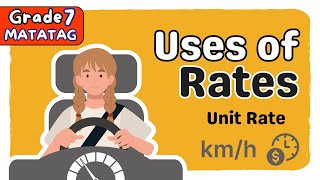 USES OF RATES amp EXPRESSING RATES TO UNIT RATES  FIRST QUARTER GRADE 7 MATATAG TAGALOG MATH TUTORIAL [upl. by Kitty]