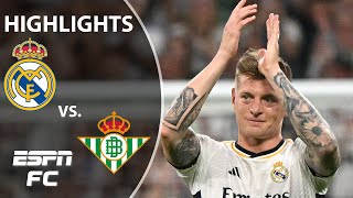 Toni Kroos sendoff at the Bernabeu 🙌 Real Madrid vs Real Betis  LALIGA Highlights  ESPN FC [upl. by Akli181]