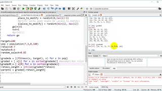 Python Genetic Algorithm 07 Memilih parent berdsarkan Fitness Terbaik [upl. by Imhskal]