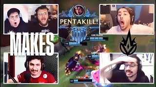 STREAMERS REAGEM ao PENTA KILL do MAKES CONTRA a FURIA no CBLOL [upl. by Oah]