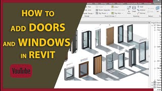 How to Add Doors and Windows in Revit  Beginner’s Guide to Revit Architecture [upl. by Ylrak]