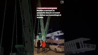 Chantier spectaculaire à Périgueux la pose de la passerelle de la gare [upl. by Yanahs470]