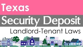 Texas Security Deposit Laws for Landlords and Tenants [upl. by Rambort568]