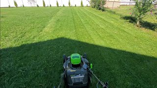 greenworks pro 80v electric lawn mower review part 2 mower at work [upl. by Bendite]