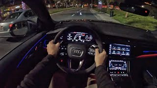 2023 Audi RSQ8 POV Night Drive 3D AudioASMR [upl. by Anaujal600]