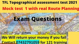 TFL topographical assessment 2022Mock test 1 with Real route planning exam questions [upl. by Luckin]