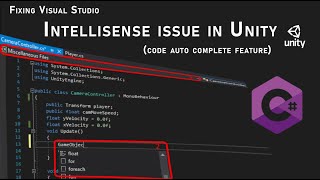 Unity Fix IntelliSense and Error Checking in Visual Studio [upl. by Yraunaj344]