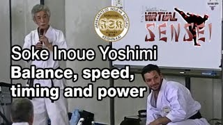 Soke Inoue Yoshimi  Balance speed timing and power  Summer Camp 2013 [upl. by Joachim]