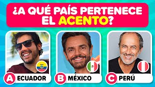 Adivina el País por su Acento 🗣️👂🌎  Test Hispanohablante  Trivia Escucha y adivina  Playquiz [upl. by Barncard]