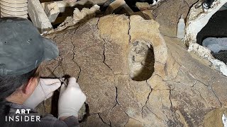 How A Paleontologist Cleans Dinosaur Fossils  Art Insider [upl. by Knipe]