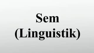 Sem Linguistik [upl. by Ellerret]