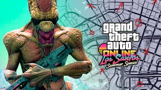 Ubicaciones TODOS los decorados de SOLOMON Traje ALIEN GTA ONLINE Los Santos Summer Special [upl. by Anauj]