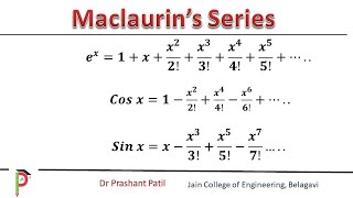 Maclaurins series of ex Cos x Sin x  Dr Prashant Patil [upl. by Jerman824]